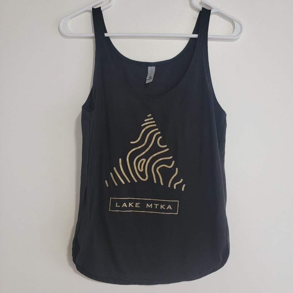 NWOT Lake Mtka Sleeveless Tank Top Black Small Brewery